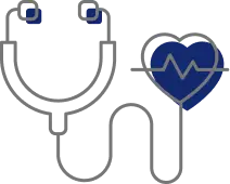 Stethoscope with heart symbol design