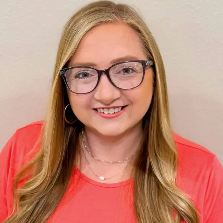 Woman with long blonde hair